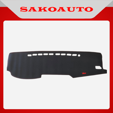 Thảm Taplo Xe Hilux 2015 - 2025 | Loại da dày cao cấp 3 lớp chống trượt Da Carbon đen