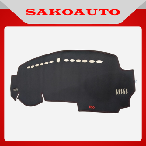 Thảm taplo xe Kia Rio 2015 - 2018| Taplo da vân cacbon 3 lớp - có chống trượt 3 lớp loại 1 (Sedan/hatback)