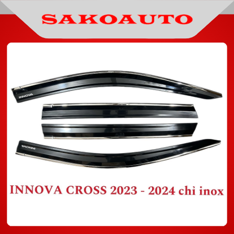 Vè che mưa cho xe Toyota Innova Cross 2023 - 2025 hàng nhựa đen cao cấp bóng đẹp