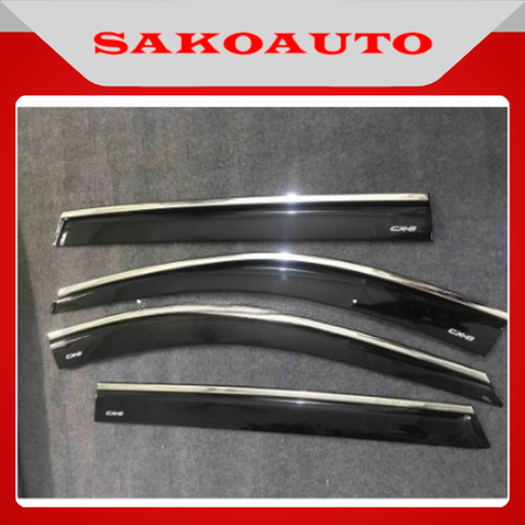Vè che mưa mazda CX8 viền chỉ inox cao cấp