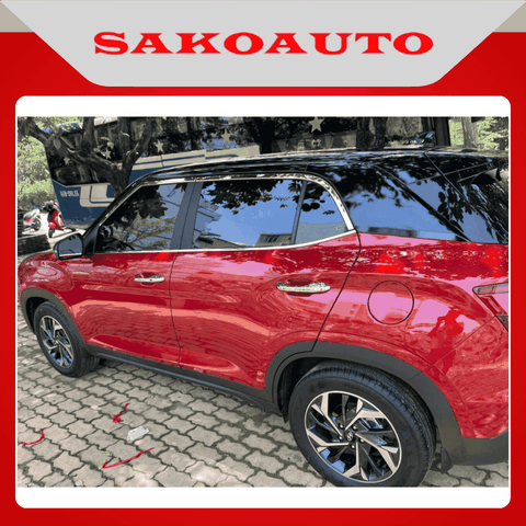 Viền Chân kính, Nẹp cong kính xe Hyundai Creta 2022 - 2025 | Hàng inox cao cấp