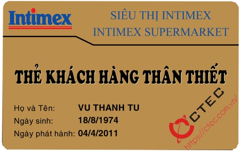 Thẻ khách hàng thân thiết / Loyalty Card