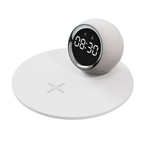 Đồng hồ báo thức kiêm đèn ngủ & sạc nhanh không dây 15w K22T