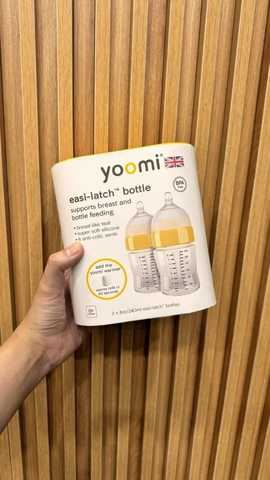 Hộp 2 Bình sữa Yoomi Easi-Latch™ 240ml ( thương hiệu Anh Quốc )