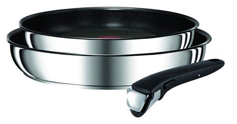 Bộ 2 chảo quai rời Inox Tefal