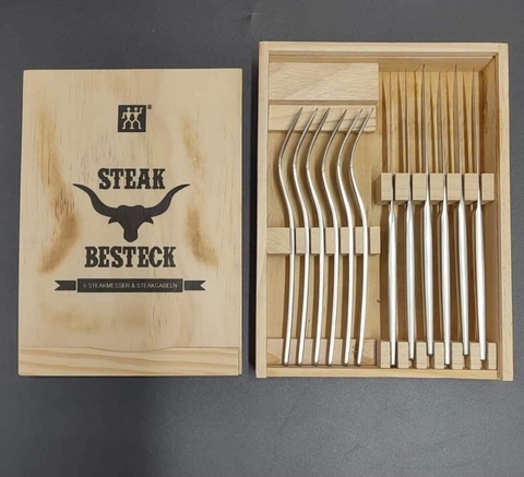 Bộ dao dĩa WMF Steak Set 12 chiếc gồm 6 dao & 6 dĩa (kèm hộp gỗ)