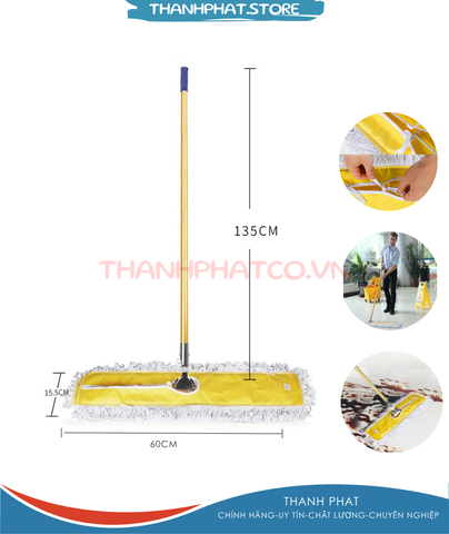 Cây đẩy khô sàn Luxury 60cm