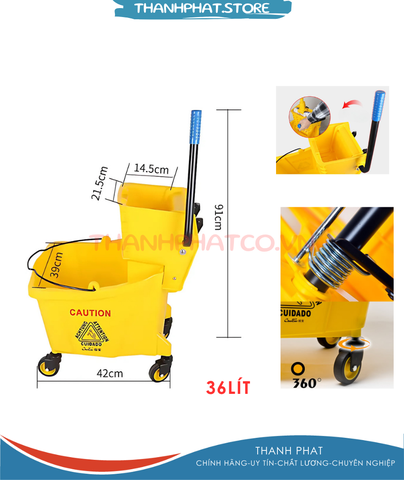 Xe vắt móp đơn 36L CHAOBAO B-040-1