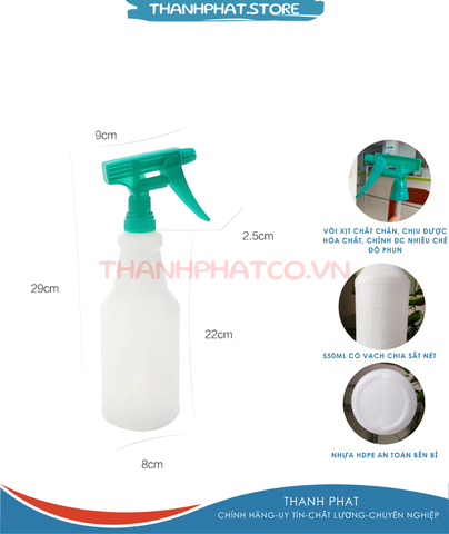 Bình xịt chia định lượng C-084 550ml