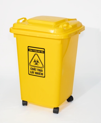 Thùng rác y tế 60 lít  có bánh xe