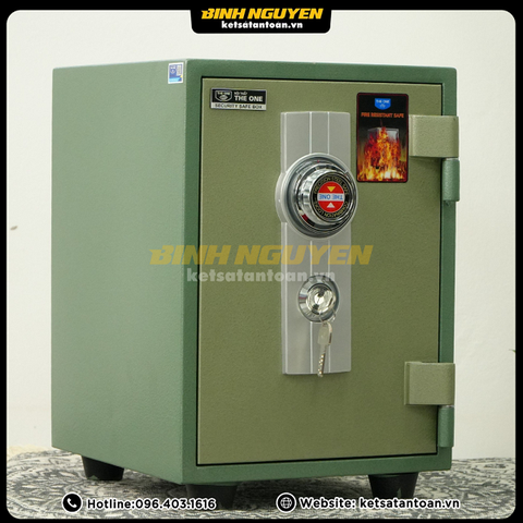 Két sắt Hòa Phát KS60D chính hãng, kiểu dáng hiện đại, sơn tĩnh điện cao cấp, phù hợp gia đình và văn phòng.