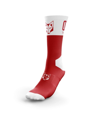 Tất  Otso Multisport -  RED & WHITE - Cổ cao (OSR/Wh)