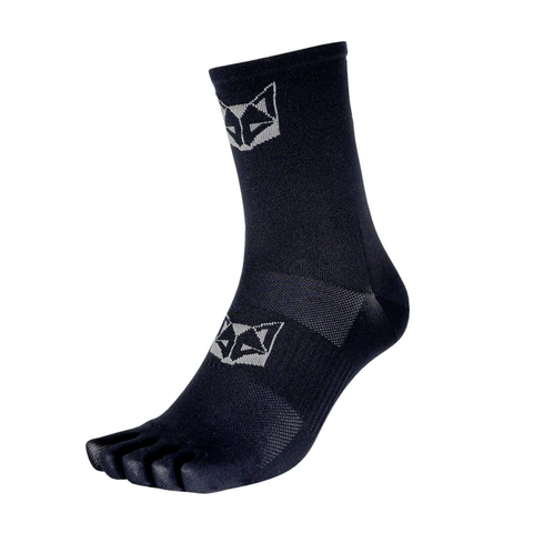 Tất Otso 5 Ngón MediumCut - Full BLACK