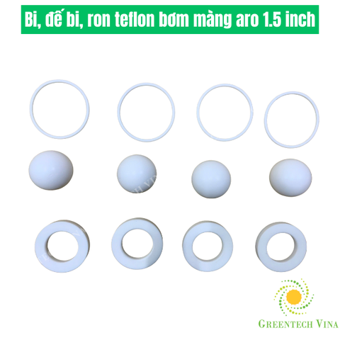 Bi, đế bi, ron teflon bơm màng aro 1,5 in