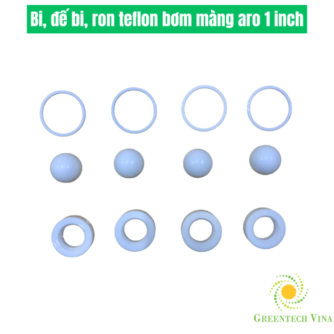 Bi, đế bi, ron teflon bơm màng aro 1 in