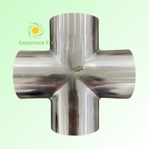 Chữ thập đều 63.5x2mm Inox 316L 4 đầu kết nối hàn