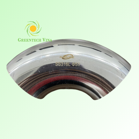 Co dài 90 độ đều 50.8x1.5mm Inox 316L kết nối 2 đầu hàn