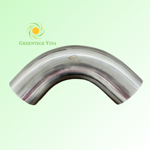 Co dài 90 độ đều 63.5x2mm Inox 316L kết nối 2 đầu hàn