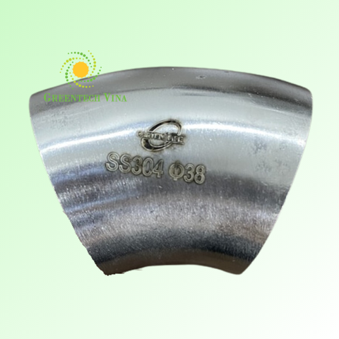 Co ngắn 45 độ đều 38.1x1.5mm Inox 304 Kết nối 2 đầu hàn