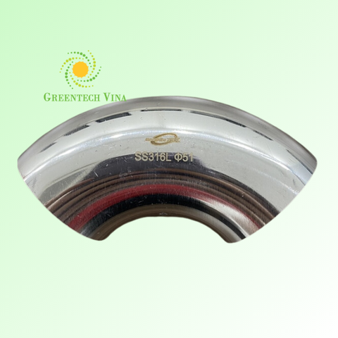 Co ngắn 90 độ đều 50.8x1.5mm Inox 316L Kết nối 2 đầu hàn