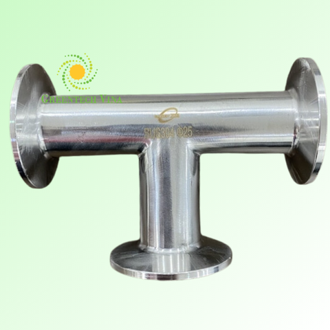 Tê đều 25.4mm Inox 304 Kết nối 2 đầu khớp nối nhanh (Clamp)