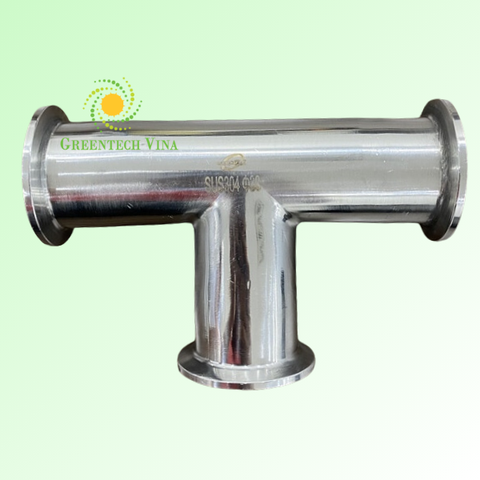 Tê đều 38.1mm Inox 304 Kết nối 2 đầu khớp nối nhanh (Clamp)