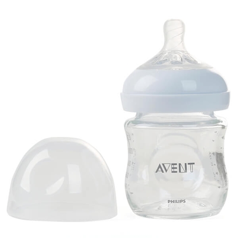 Bình sữa Philips Avent Natural 120ml thủy tinh cổ rộng mô phỏng tự nhiên