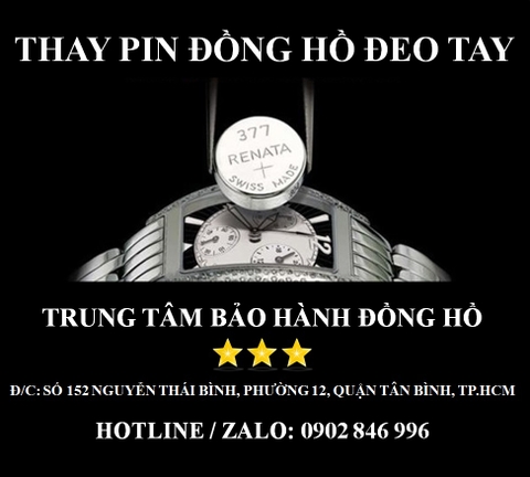 Thay Pin đồng hồ đeo tay uy tín và dịch vụ miễn phí trọn đời