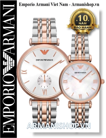 ⌚️Đồng Hồ Cặp đôi Emporio Armani AR1677 - AR1683