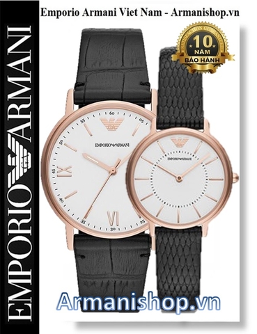 ⌚️Đồng Hồ Cặp đôi Emporio Armani AR80015M - AR80015W