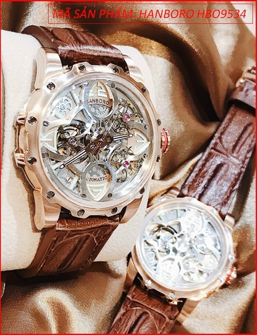 Đồng hồ Cặp Đôi Hanboro By Huboler Automatic Tourbillon (38mm-45mm)