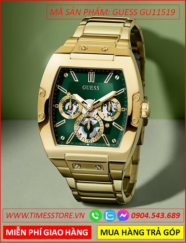 Đồng Hồ Nữ Guess Phoenix Mặt Xanh Lá Dây Full Vàng Gold