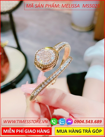 Đồng hồ Nữ Melissa Đầu Con Rắn Lắc Tay Vàng Gold Swarovski