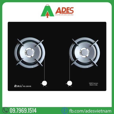 Bếp Gas Âm Romal RG-208 NS Bếp Đôi