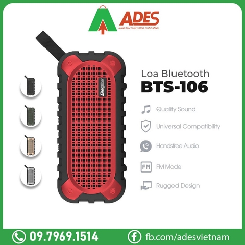 Loa Bluetooth Energizer BTS 106 Red