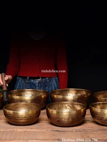 CHUÔNG XOAY NEPAL KHẮC THẦN CHÚ
