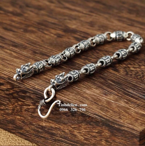 LẮC TAY ĐẦU RỒNG KHẮC OM MANI PADME HUM
