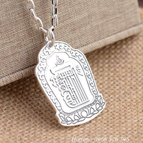 MẶT DÂY CHUYỀN KHẮC BÁT NHÃ TÂM KINH VÀ KALACHAKRA