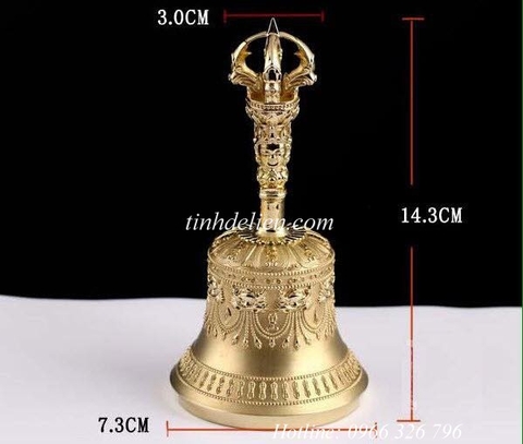 BỘ CHUÔNG CHÀY KIM CANG ĐỒNG MẠ VÀNG