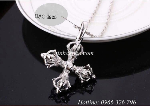 MẶT DÂY CHUYỀN CHÀY KIM CƯƠNG CHỮ THẬP KHẮC CHỮ OM