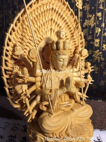 TÔNG TƯỢNG THIÊN THỦ THIÊN NHÃN GỖ SỒI TRẮNG