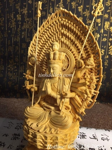 TÔNG TƯỢNG THIÊN THỦ THIÊN NHÃN GỖ SỒI TRẮNG