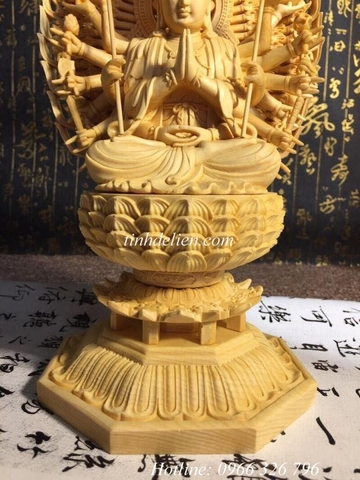 TÔNG TƯỢNG THIÊN THỦ THIÊN NHÃN GỖ SỒI TRẮNG