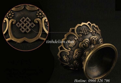 LƯ XÔNG TRẦM KHẮC OM MANI PADME HUM VÀ BÁT CÁT TƯỜNG