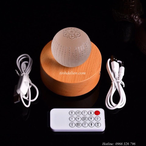QUẢ CẦU PHA LÊ TRẮNG KHẮC OM MANI PADME HUM VÀ ĐẠI BI CHÚ