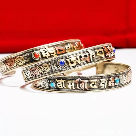 VÒNG ĐỒNG KHẮC CHÚ OM MANI PADME HUM
