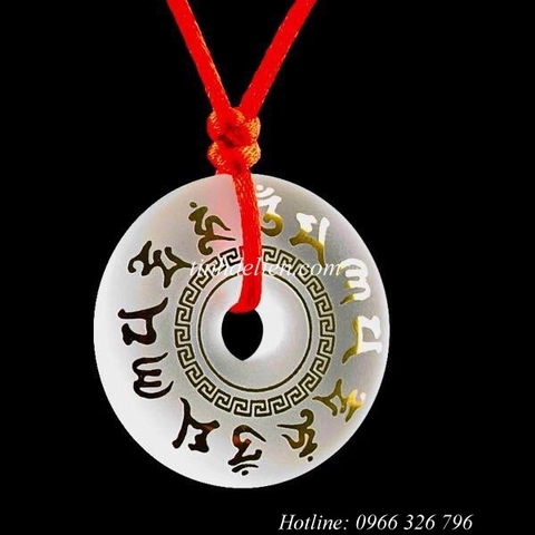 MẶT DÂY CHUYỀN PHA LÊ KHẮC THẦN CHÚ OM MANI PADME HUM