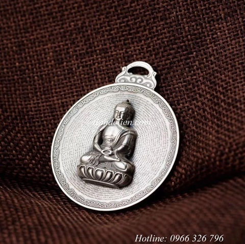 MẶT DÂY CHUYỀN KHẮC HÌNH PHẬT VÀ CHÚ LĂNG NGHIÊM TIẾNG PHẠN