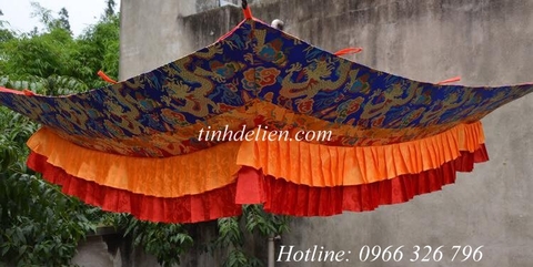 LỌNG BÁU THÊU CHÀY KIM CƯƠNG CHỮ THẬP VÀ BÁT CÁT TƯỜNG