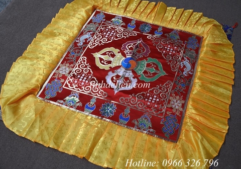 LỌNG BÁU THÊU CHÀY KIM CƯƠNG CHỮ THẬP VÀ BÁT CÁT TƯỜNG